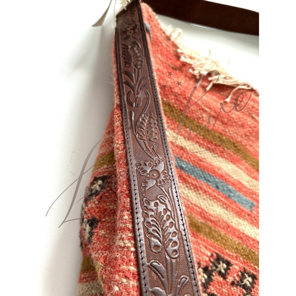 FREE PEOPLE Whimsy Rug Slouchy Tote In Rust NWT - Picture 7 of 12